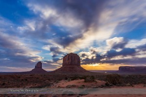 Moonbeams at Monument Valley