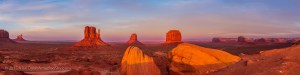 Sunset Panorama at Monument Valley