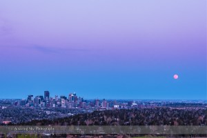 Full Moonrise over Calgary