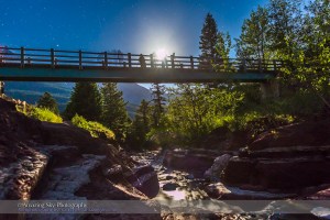 Photographers at a Nightscapes Workshop at Red Rock Canyon in Waterton Lakes National Park, Alberta, June 2015, in the moonlight.