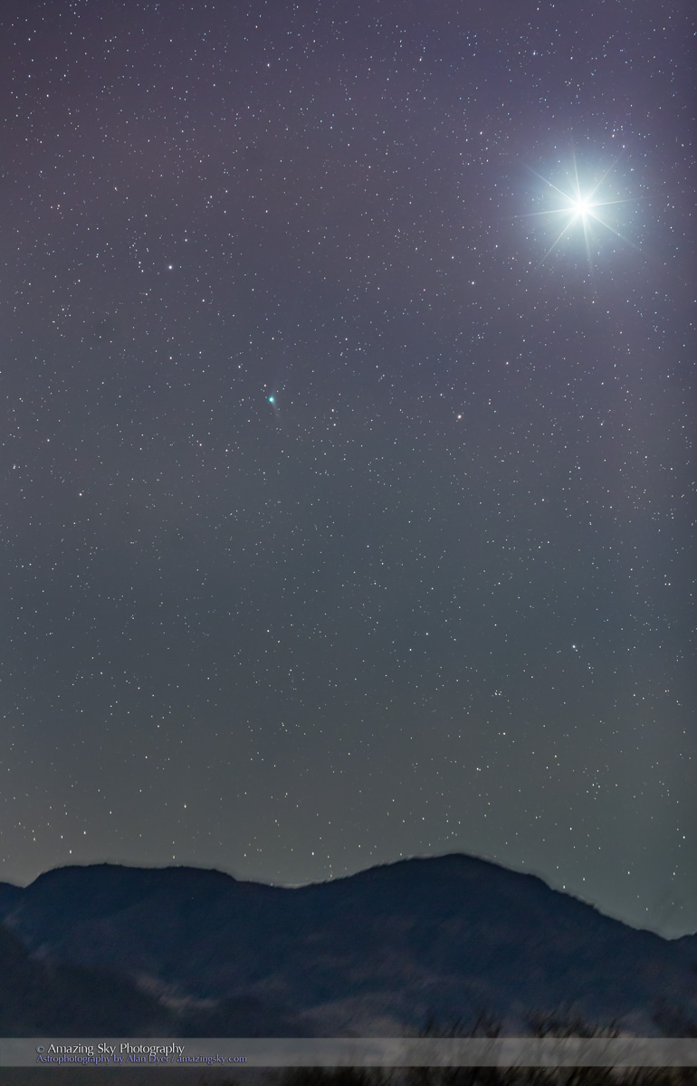 Comet Catalina with Venus at Dawn