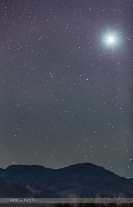 Comet Catalina with Venus at Dawn