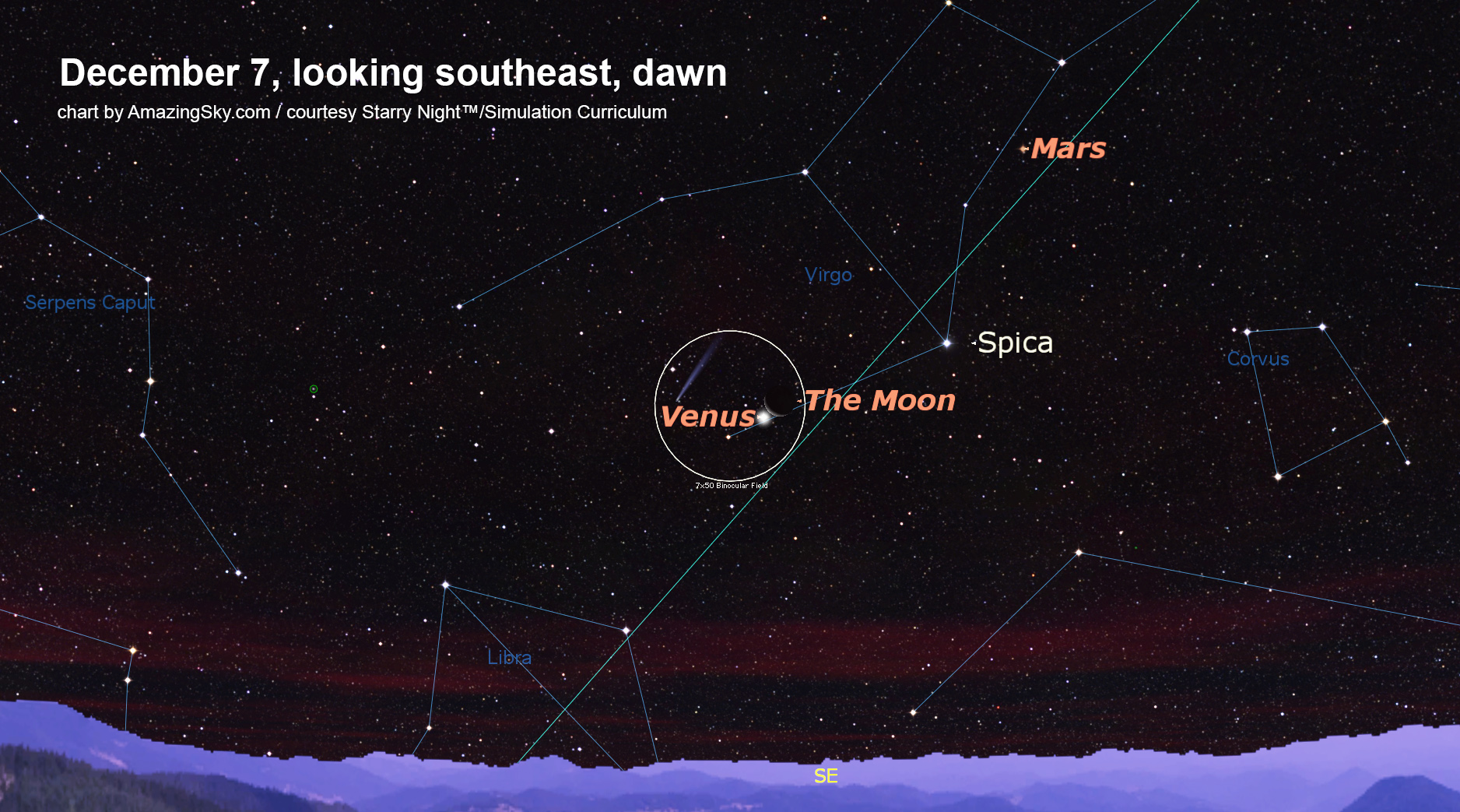 Dec 7 Venus &amp; Moon
