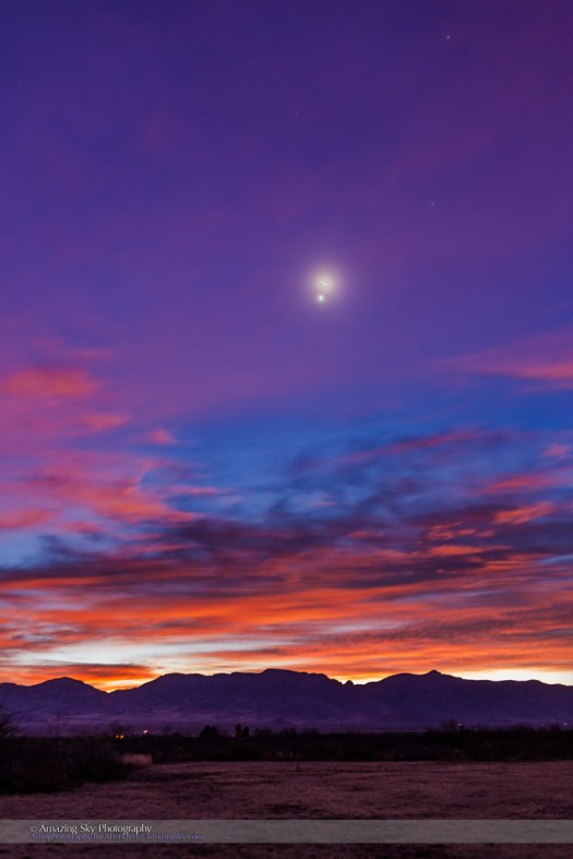 Moon &amp; Venus Conjunction at Sunrise (Dec 7, 2015)