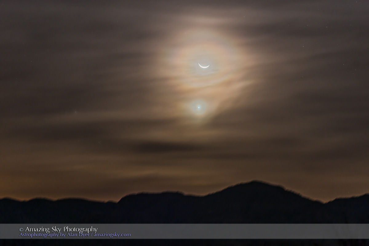 Waning Moon and Venus Rising in Conjunction