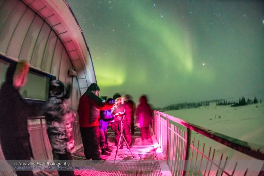 Arctic Skies Group Under the Aurora