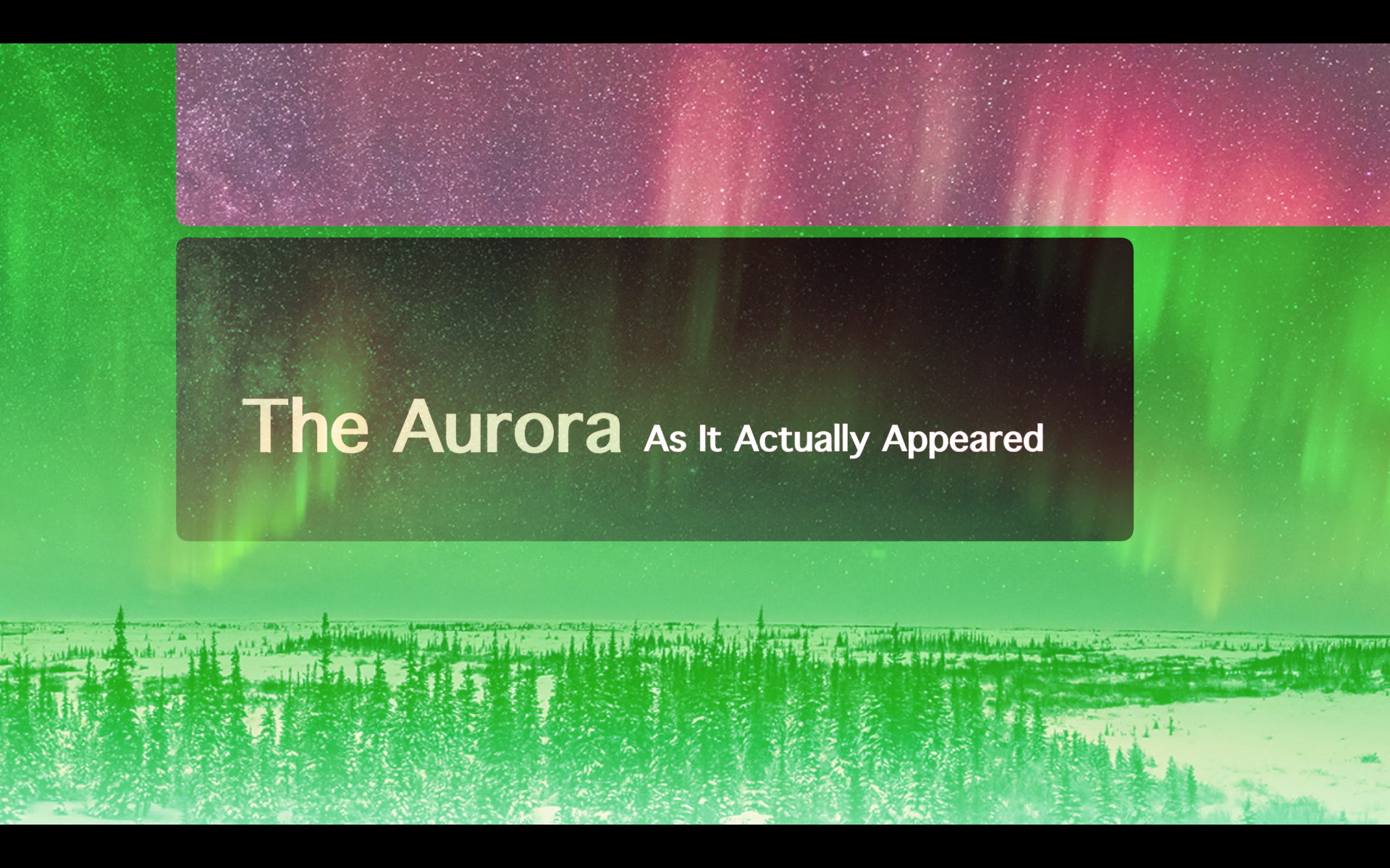 Aurora As It Appeared Title