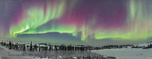 Northern Lights Panorama #2 from CNSC Deck