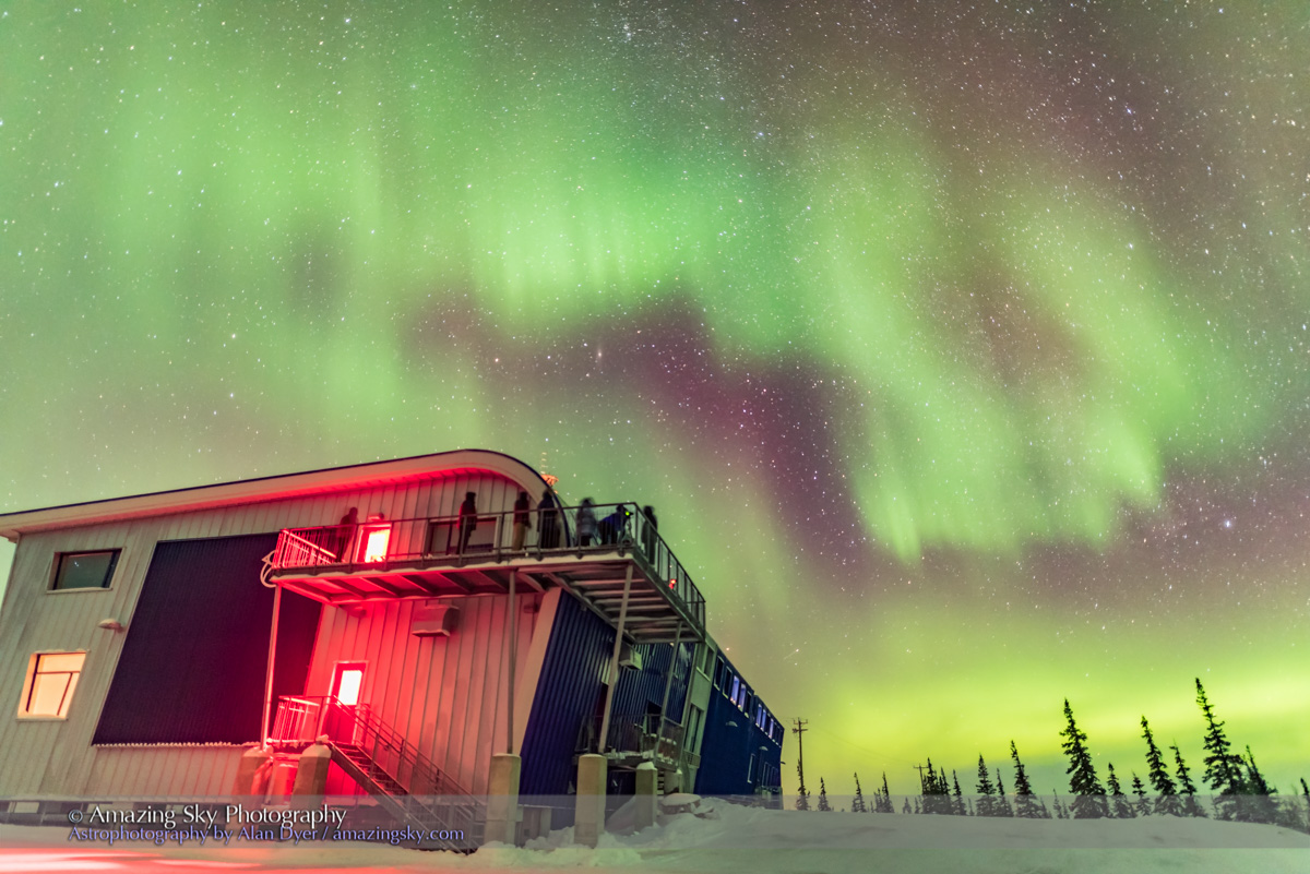Observing the Aurora on Deck at CNSC