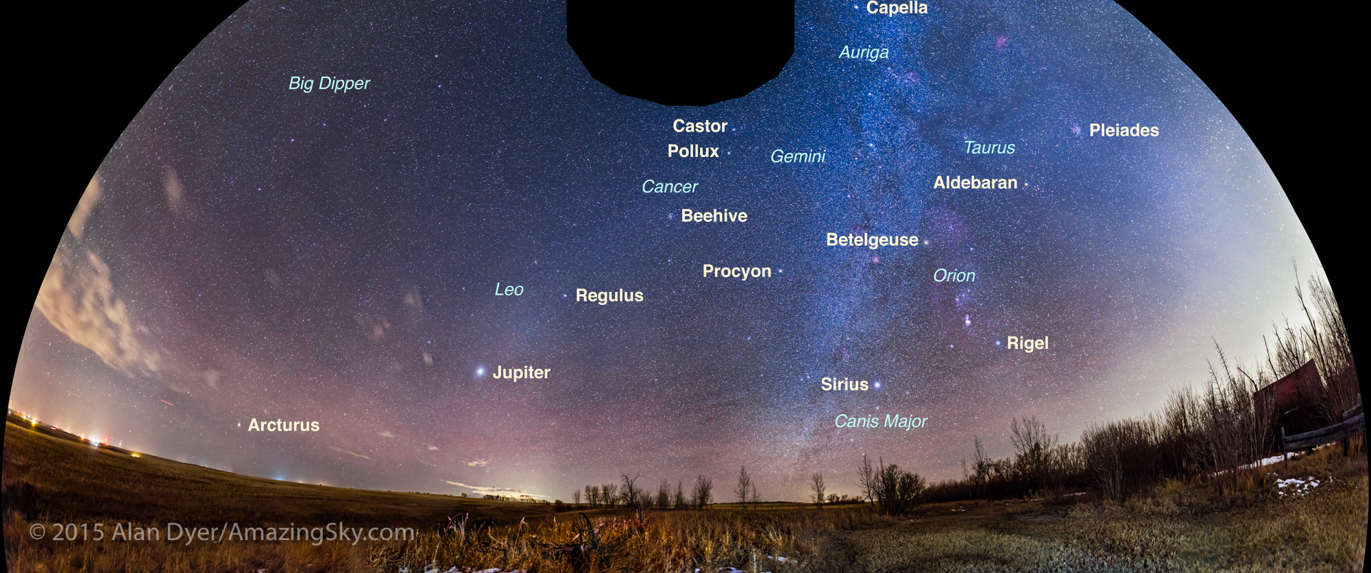 Winter and Spring Sky Panorama