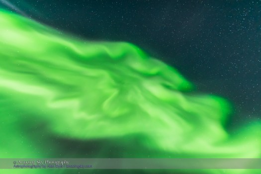 Abstract Patterns in a Zenith Aurora