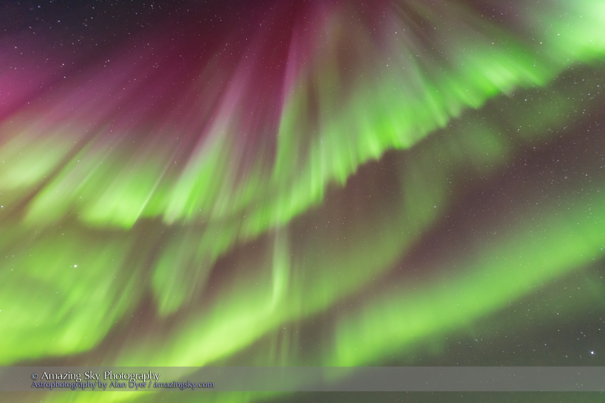 Multiple Curtains of Aurora
