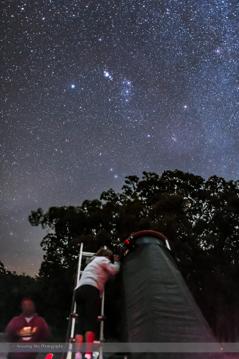 Observer Looking at Orion from Australia