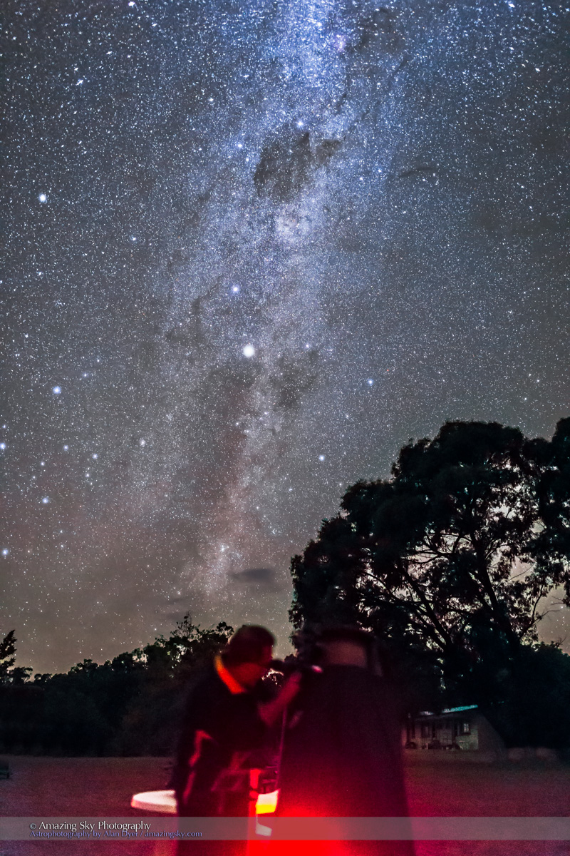 Observer Looking at Southern Milky Way