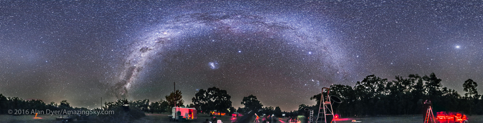 Panorama of a Southern Hemisphere Star Party