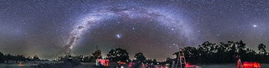Panorama of a Southern Hemisphere Star Party