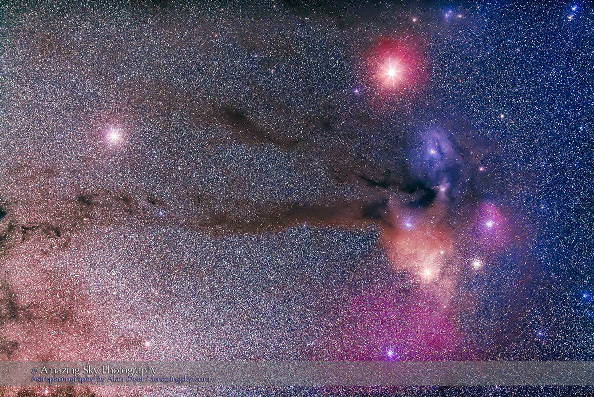 Saturn and Mars in Scorpius