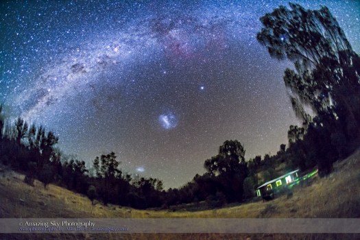 The Southern Milky Way and Magellanic Clouds