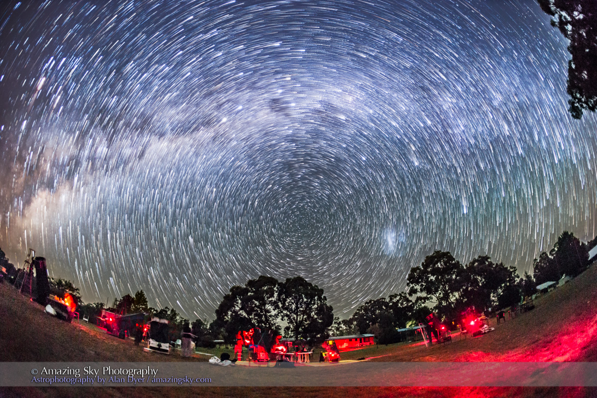 Star Trails over the OzSky Star Party
