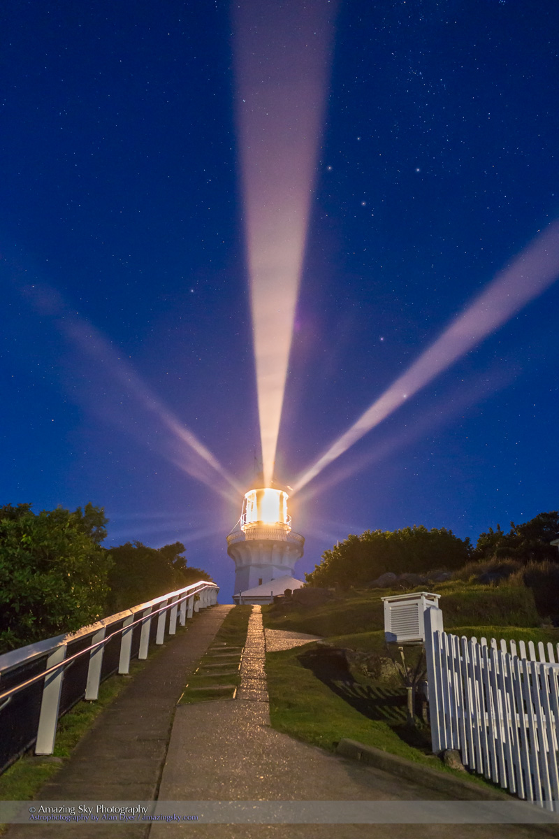 Lighthouse Beams by the Southern Cross