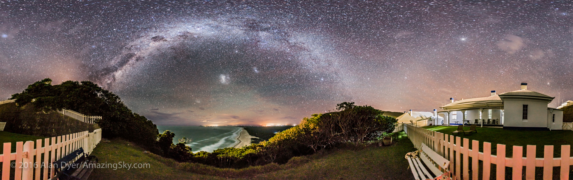 Milky Way over Smoky Cape Panorama