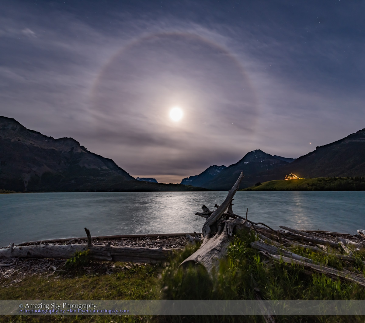 Halo Around the Solstice Moon
