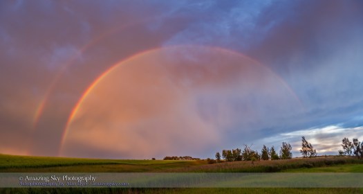 Double Rainbow at Sunset