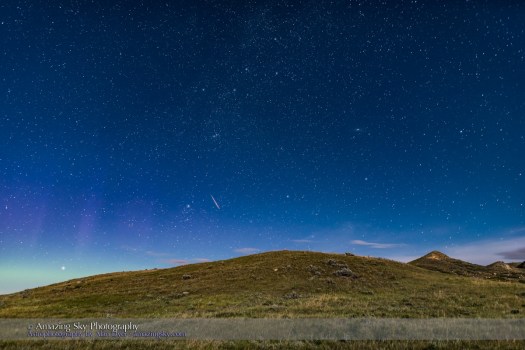 Lone Perseid in the Moonlight