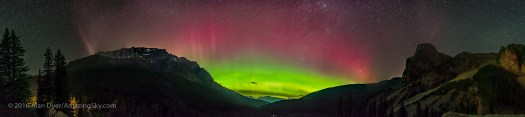 Aurora over Desolation Valley Panorama