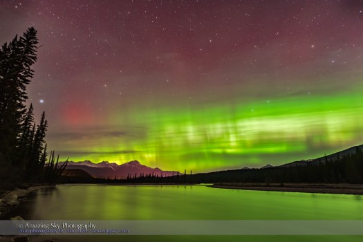 Aurora over Athabasca River
