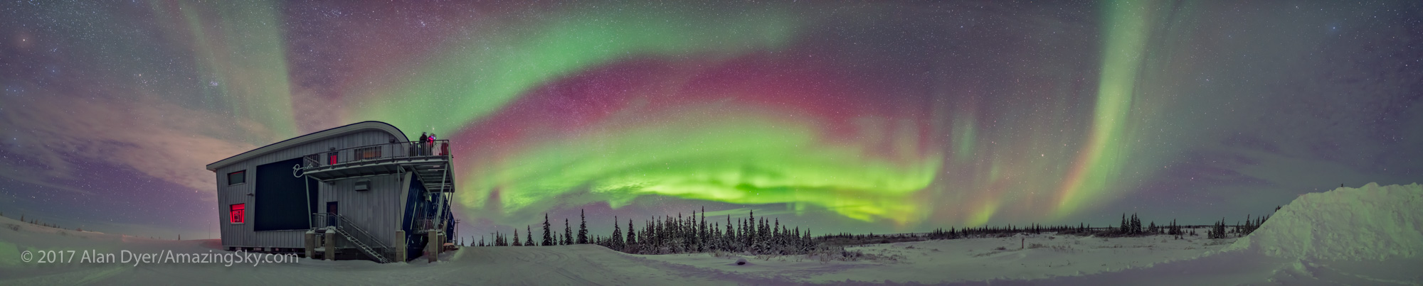 Aurora Panorama from Northern Studies Centre #2 (January 29, 201