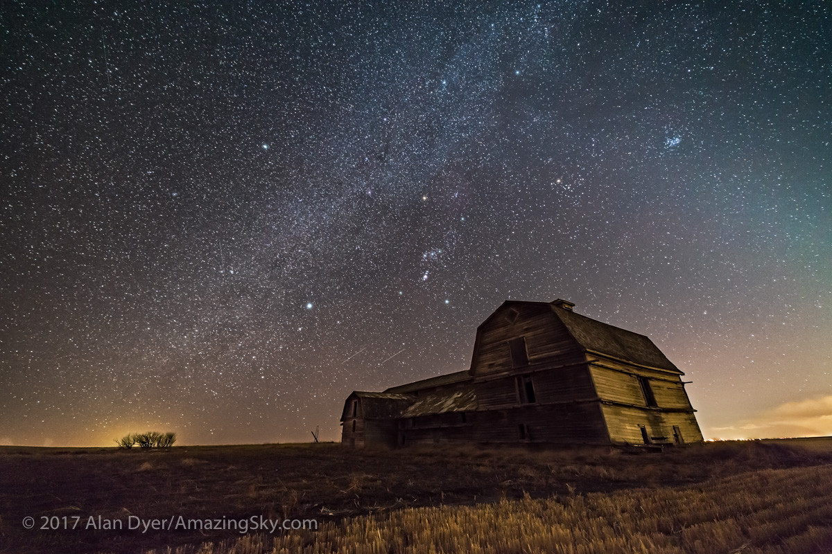 Orion over the Old Barn