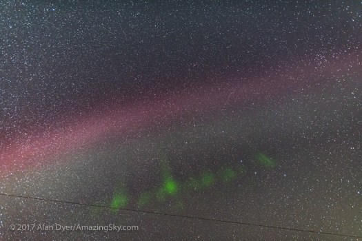 Isolated Auroral Arc Overhead