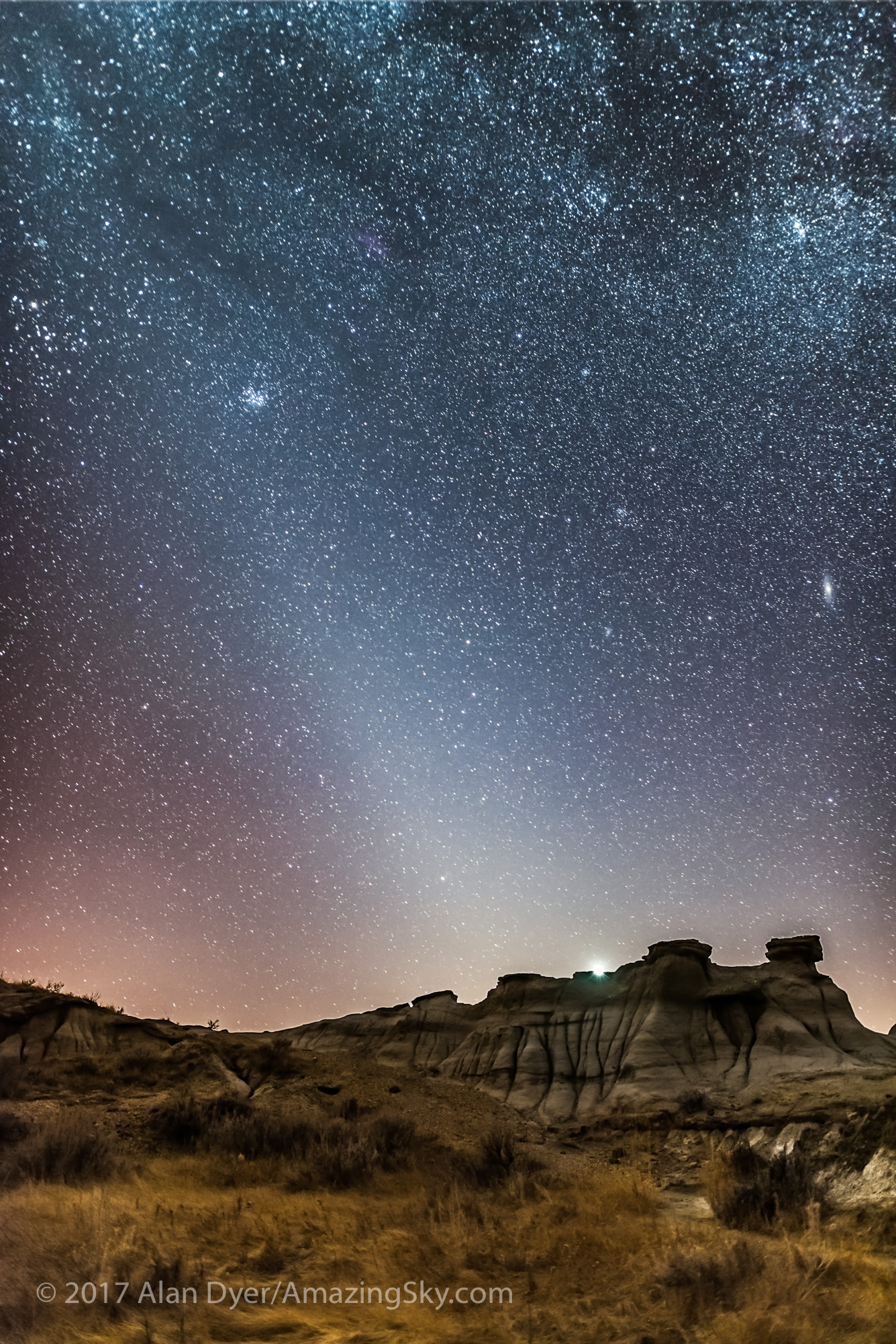 Evening Zodiacal Light at Dinosaur Park