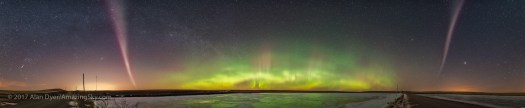 Aurora Panorama with Isolated Arc