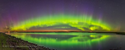 Auroral Arch over a Prairie Lake