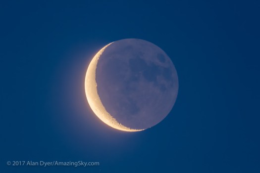 Waning Moon and Earthshine (July 20, 2017)