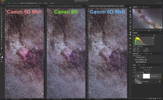 3 Canons Stacked &amp; Processed