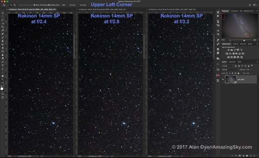 Rokinon 14mm Upper L Corner