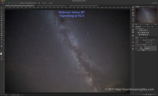 Rokinon 14mm Vignetting at f2.4