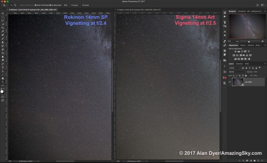 Rokinon vs Sigma Vignetting