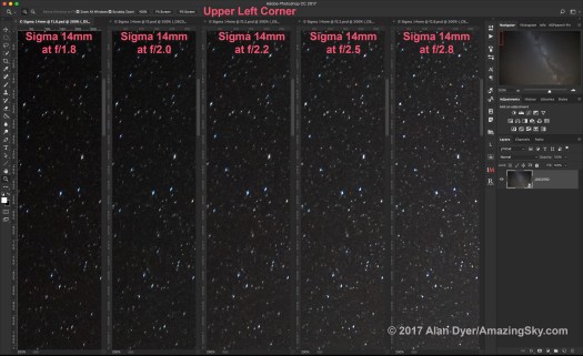 Sigma 14mm Upper L Corner