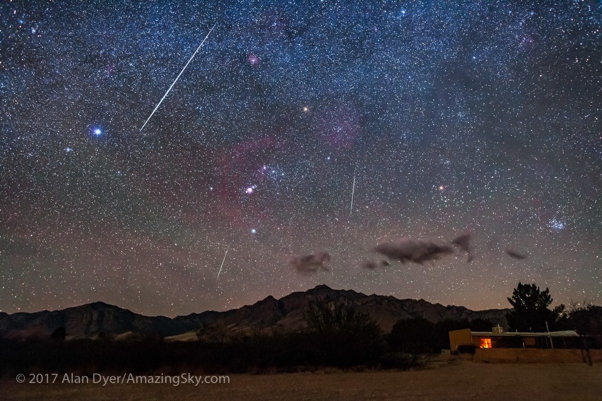 Geminid Meteors over the Chiricahuas