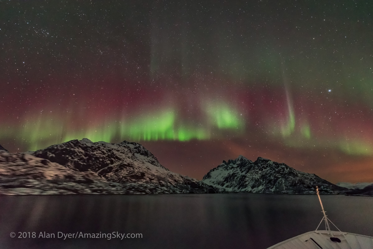 Entering Trollfjorden with Aurora