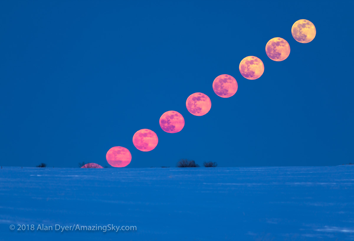 Rising Easter Full Moon (Composite)