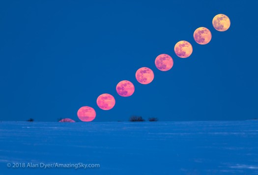 Rising Easter Full Moon (Composite)