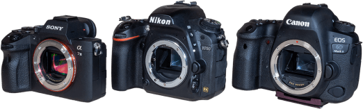 Camera Trio-Sony, Nikon, Canon