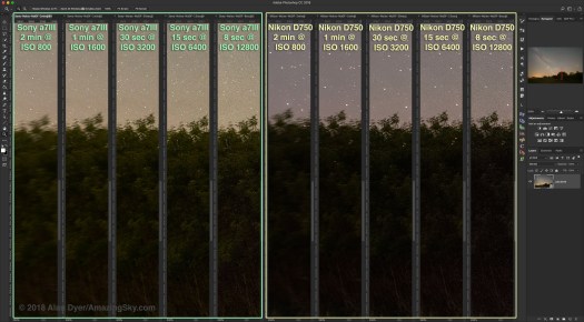 Sony vs Nikon High ISO Noise (Dark Sky)