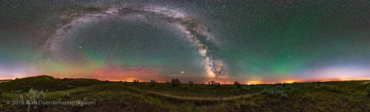 Panorama of the Milky Way over the Great Sandhills
