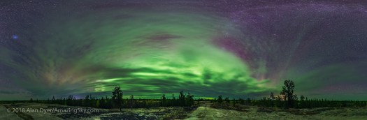 Aurora in the Clouds Panorama